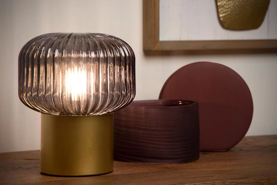 Lucide JANY - Tischlampe - Ø 16 cm - 1xE14 - Mattes Gold / Messing - Ambiente 1
